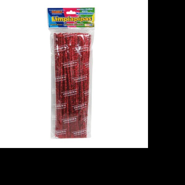 LIMPIAPIPAS MET. BOL. C100 PZ. ROJO PASCUA C.100